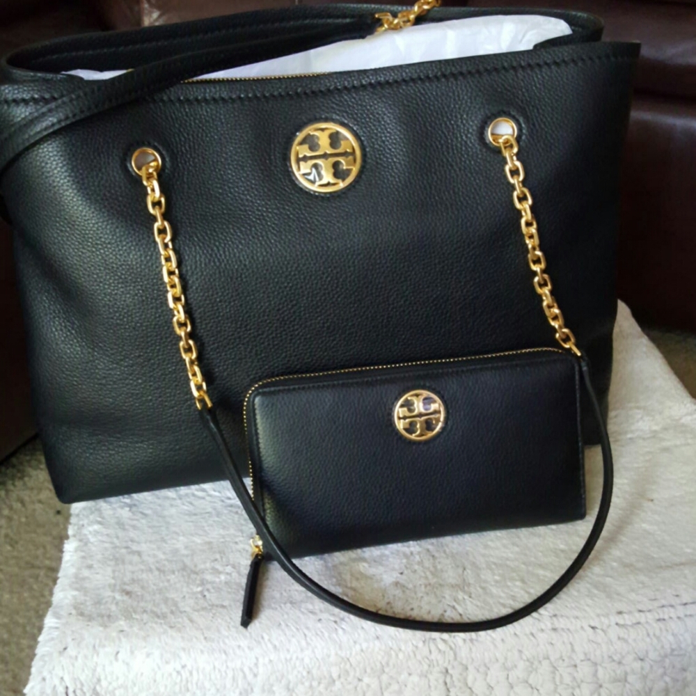 Authentic Tory Burch Carson Tote and Wallet
